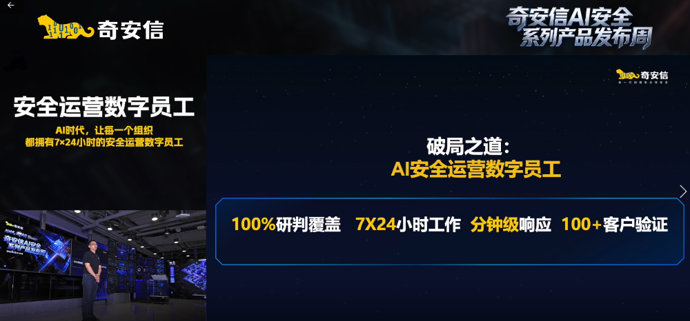 奇安信发布安全运营数字员工:7×24小时自动化完成研判与响应全流程