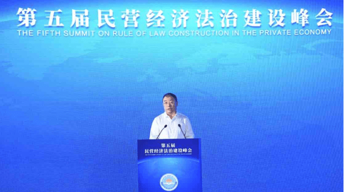 齐向东出席第五届民营经济法治建设峰会并做代表发言